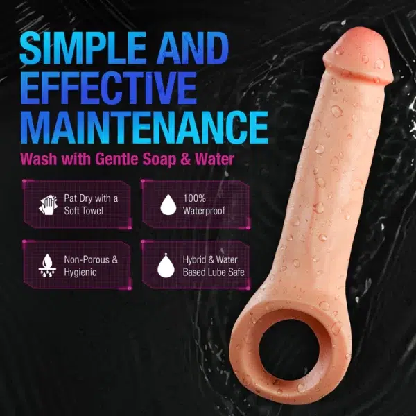 Vue de l'extension Thrive avec sangle pour testicules.
