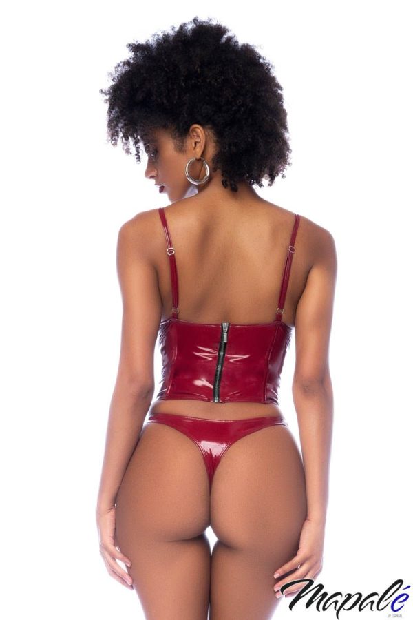 Détail du dos du bustier Mapalé avec fermeture éclair pratique.