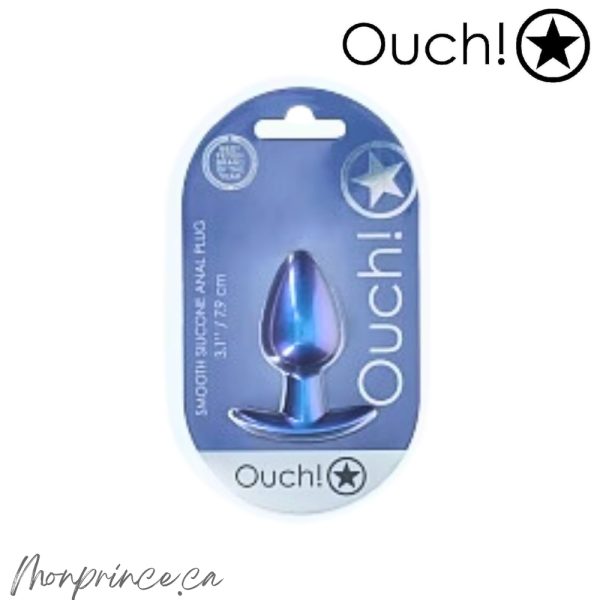 Vue rapprochée de la texture lisse et hypoallergénique de la plug Ouch!.