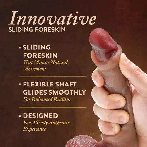 Gode DaVinci sous différents angles, exposant sa finition réaliste
