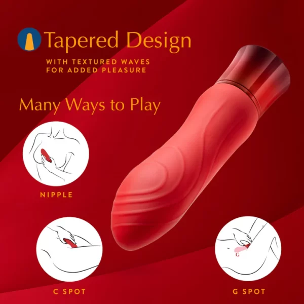 Couleur rouge passion pour un jouet intime séduisant et élégant.