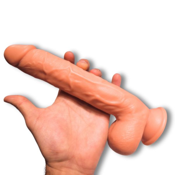 Utilisation du gode Ejaculator Vibe 10 avec la fonction vibration et éjaculation activées.