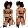 Soutien-gorge à lanières croisées Mapalé en maille transparente et élastiques épais.