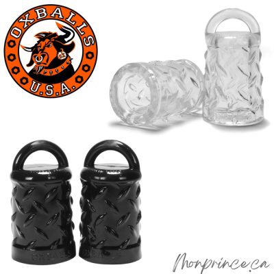 Ventouses à mamelons GRIPPER de Oxballs en coloris noir.