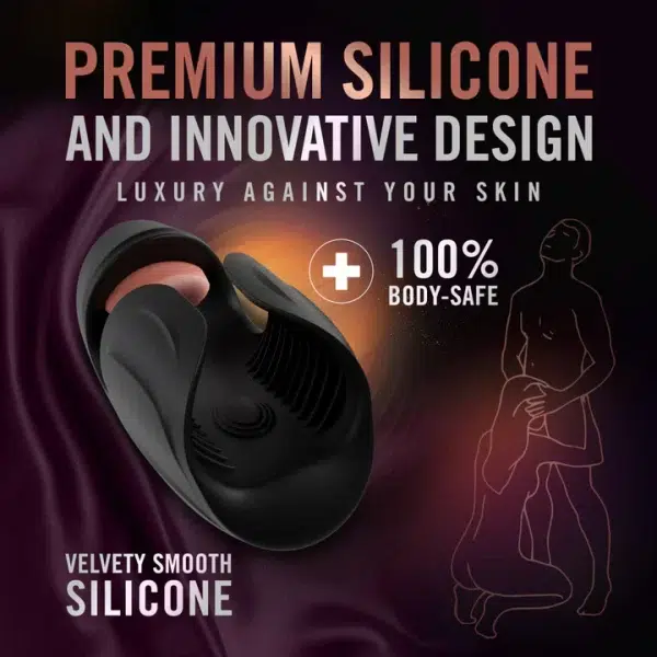 Texture interne en silicone, mettant en évidence les reliefs pour un massage optima