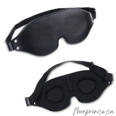 masque Edge® en faux cuir noir