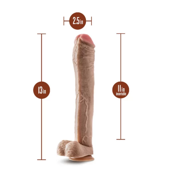 Détail du diamètre de 2,5 pouces du Gode Lil' John pour une expérience de plaisir intense.
