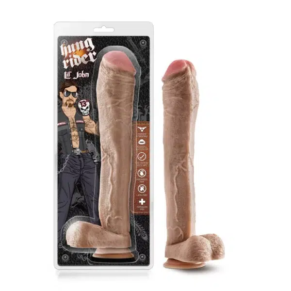 Gode XL Lil' John de Hung Rider en PVC non poreux, sans phtalates ni latex.