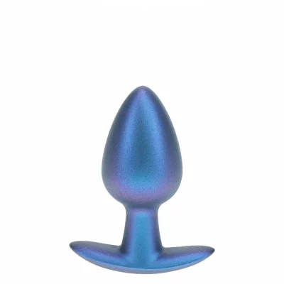 Plug anale moyenne Ouch! en silicone doux avec finition métallique élégante.