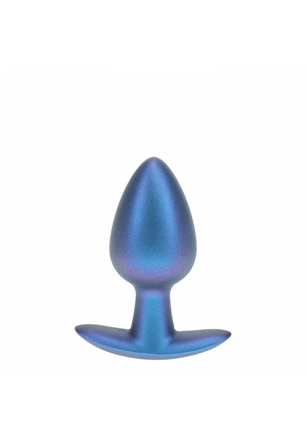 Plug anale moyenne Ouch! en silicone doux avec finition métallique élégante.