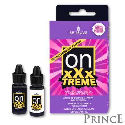 Flacon de 5 ml de l’Huile d'Excitation pour le Clitoris xXxTreme en gros plan.