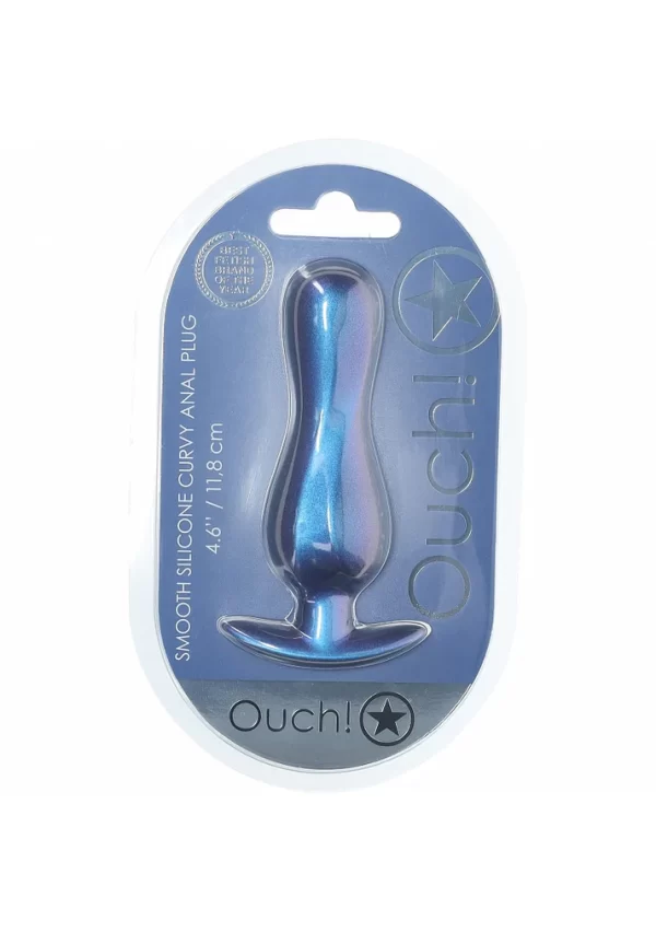 Plug Anale Incurvée Ouch! avec forme ergonomique pour une stimulation précise.