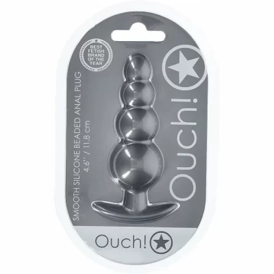Plug Anale Perlée Ouch! avec perles pour une stimulation progressive.