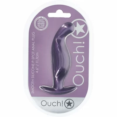 Plug Anale pour Prostate en Silicone Lisse avec finition métallique