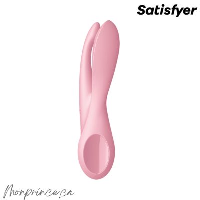Vue latérale du Satisfyer Threesome 1 montrant sa courbure ergonomique.