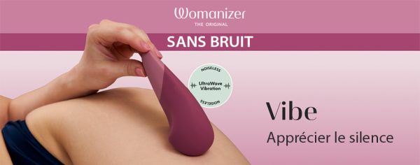 Vue latérale ergonomique du Womanizer Vibe.