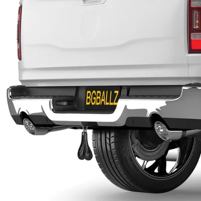 Cadeau gag Big Truck Nuts emballé pour un anniversaire.