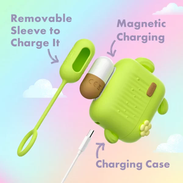 Étui de recharge USB-C Blooming Bliss, parfait pour les déplacements.