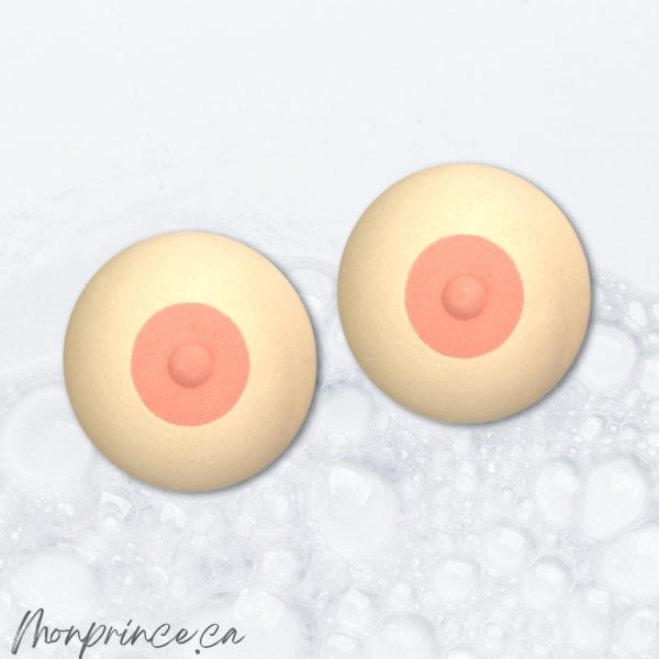Bombes de bain en forme de seins – duo amusant et relaxant.