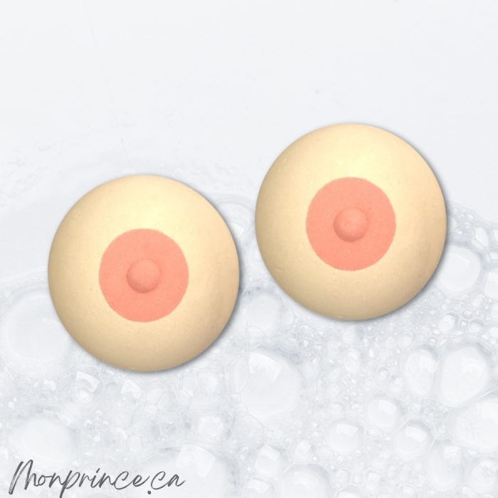 Bombes de bain en forme de seins – duo amusant et relaxant.
