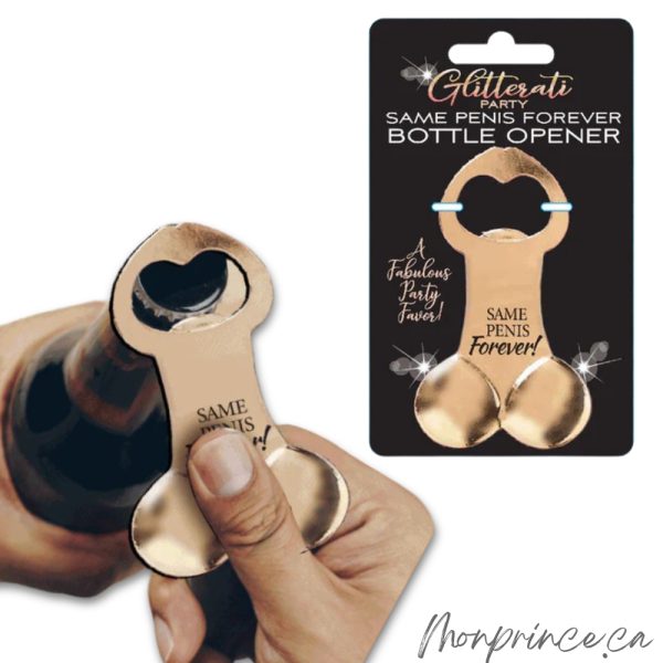Décapsuleur Glitterati en Forme de Pénis – Vue complète.