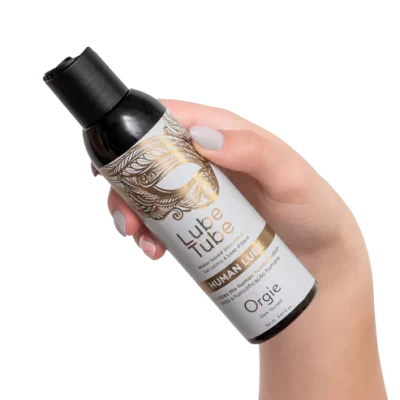 « Flacon de Lubrifiant Human Lube Orgie en gros plan »