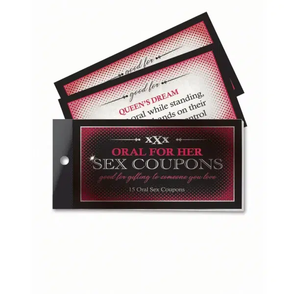 Livre de Coupons pour Sexe Oral - Edition pour Elle, pour des plaisirs sensuels.