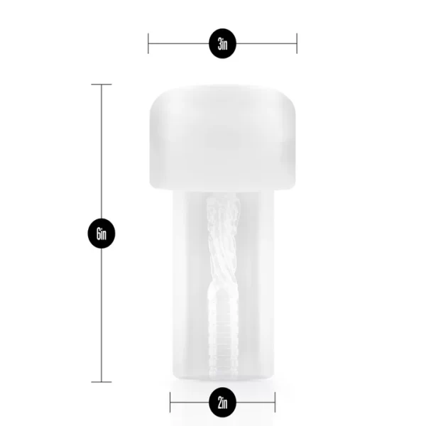 Gros plan sur la texture nervurée intérieure : Met en évidence les reliefs internes pour intensifier la stimulation.