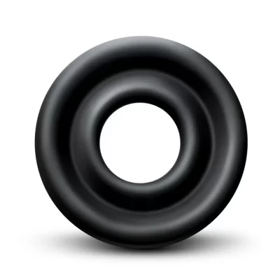 « Manchon en Silicone de Pompe Pénis Performance Medium, couleur noire, sur fond blanc »
