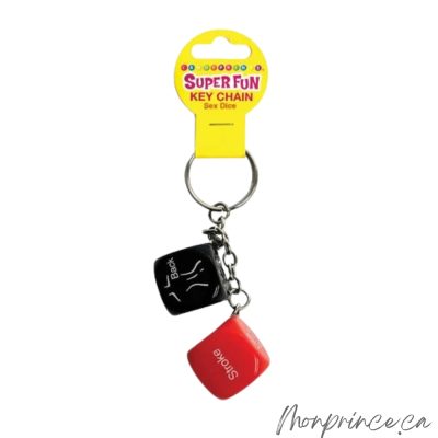 Porte-clés Super Amusant - Sex Dice avec dés coquins intégrés.