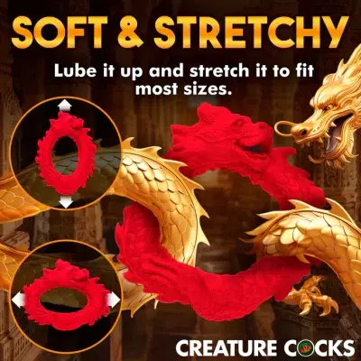 « C-Ring en silicone rouge, texture ultra-douce »
