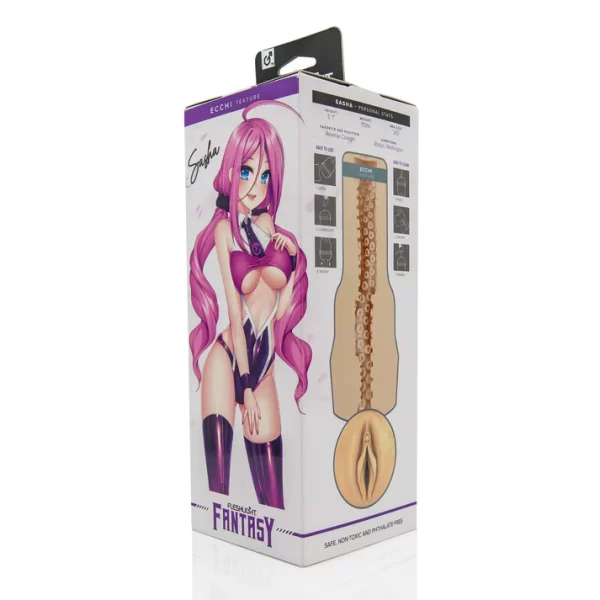« Boîte Fleshlight Fantasy Sasha Nakamoto Ecchi posée sur un fond neutre »