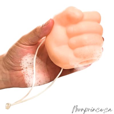 Présentation du savon humoristique Tug 'n' Scrub.