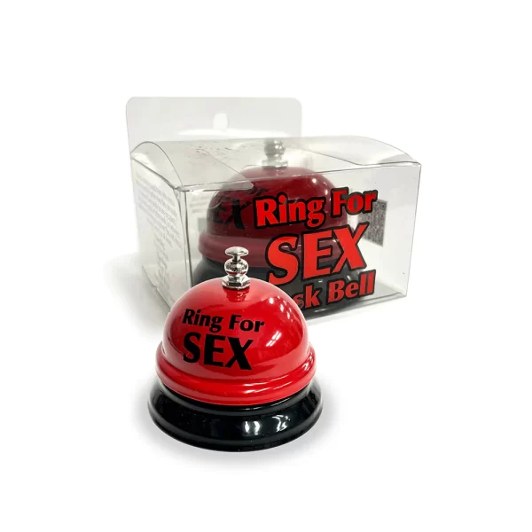 Gros plan sur l’inscription "Ring for Sex" de la sonnette.