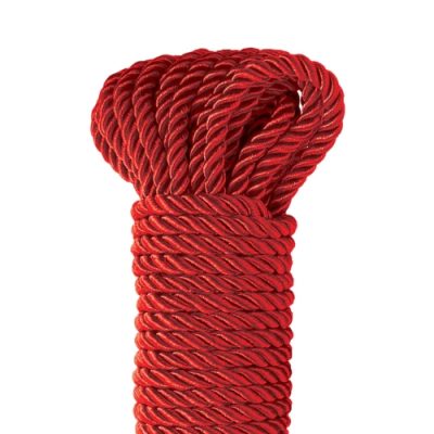 « Gros plan sur la texture soyeuse et ultra-douce de la corde de bondage »