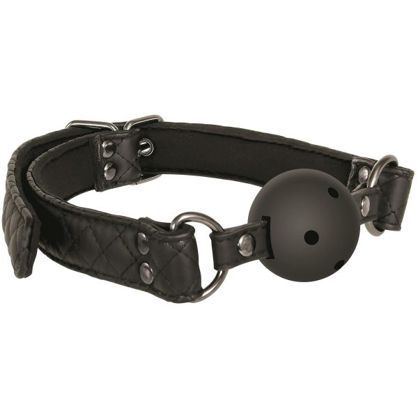 « Ball gag utilisé dans le jeu BDSM de l'ensemble »