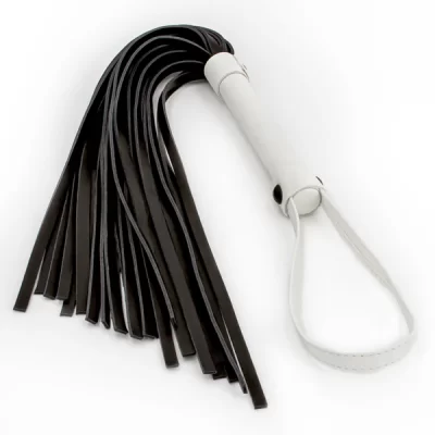 « Fouet Fluorescent GLO Bondage, vue complète, design lumineux pour BDSM »
