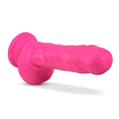 « Illustration des détails testiculaires du Gode Neo en double densité »