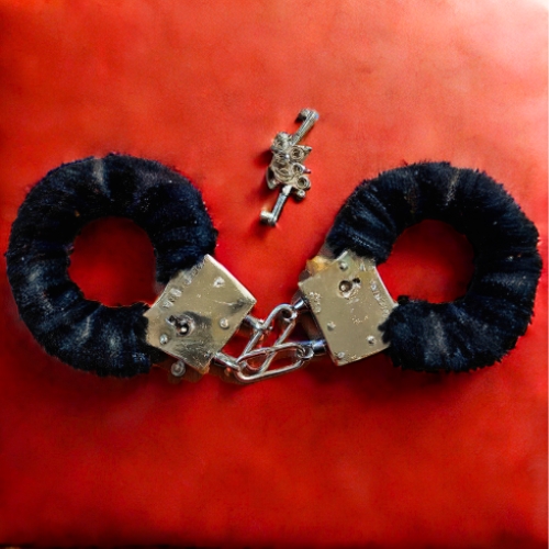 Menotte avec Peluche Noir