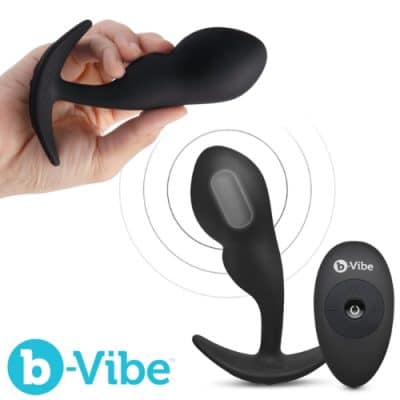 « Gros plan sur le plug prostatique B-Vibe 145 gr en silicone »