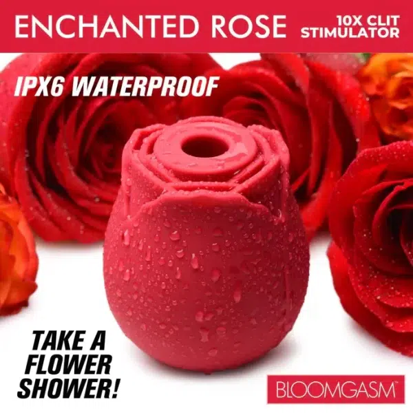 « Design compact du stimulateur Enchanted Rose 10X »