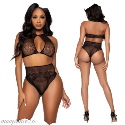 « Ensemble Forever Mine de Leg Avenue – Crop top en dentelle et string »