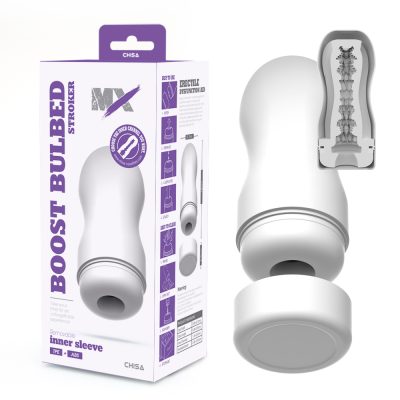 Masturbateur Boost Bulbed Stroker avec sa coque fermée