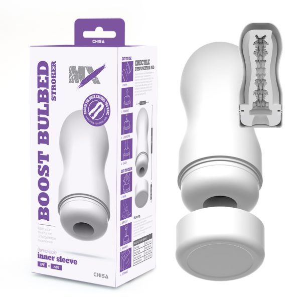 Masturbateur Boost Bulbed Stroker avec sa coque fermée