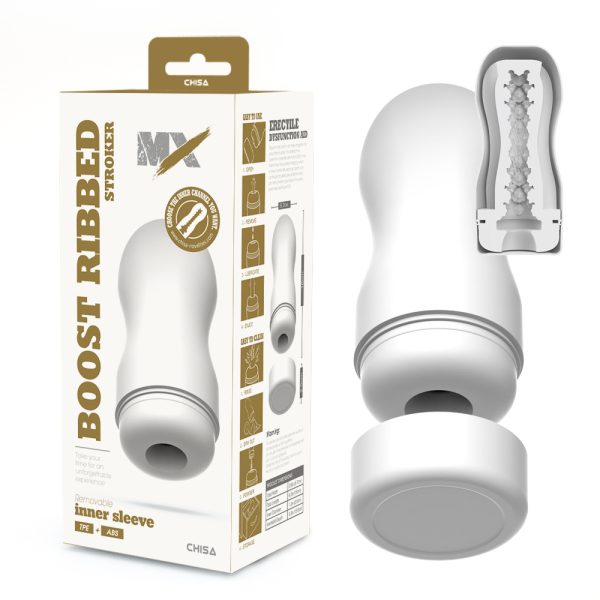 Masturbateur Boost Ribbed Stroker avec coque fermée