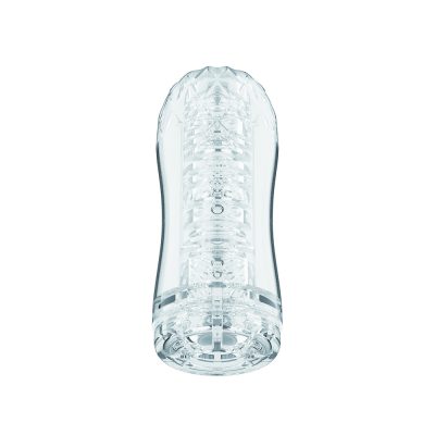 « Boîtier transparent en ABS du Quickshot Portable Cup Flykiss, ouvert pour révéler le manchon. »