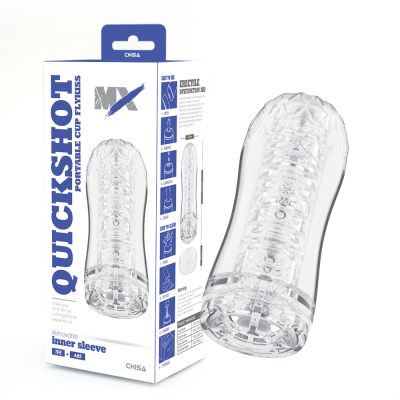 « Quickshot Portable Cup Flykiss, masturbateur masculin discret en TPE et ABS, posé sur une surface neutre. »