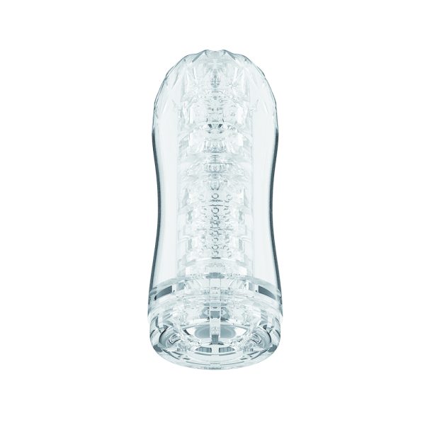 "Détail du boîtier en ABS transparent du QuickShot Portable Cup Lingered, assurant une prise en main ergonomique et un rangement discret."
