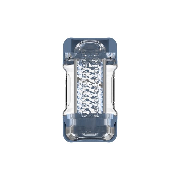 "Masturbateur Spiral Cup Strong Edition Nubble en TPE et ABS transparent, montrant son design torsadé et innovant."