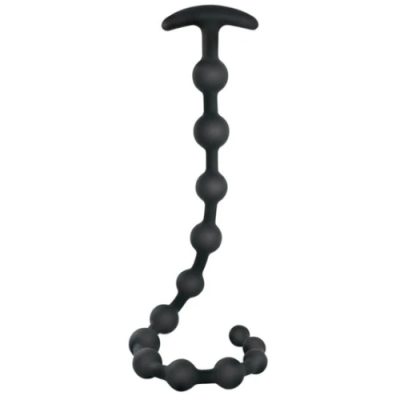 Vue frontale des Arse Beads 19 en silicone côtelé